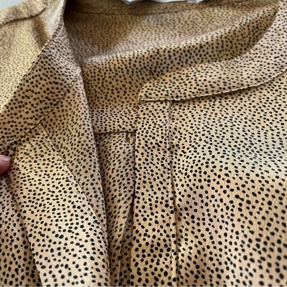 NWT Bishop + Young Top micro dots slight shimmer pullover tunic/blouse size L - Picture 8 of 10